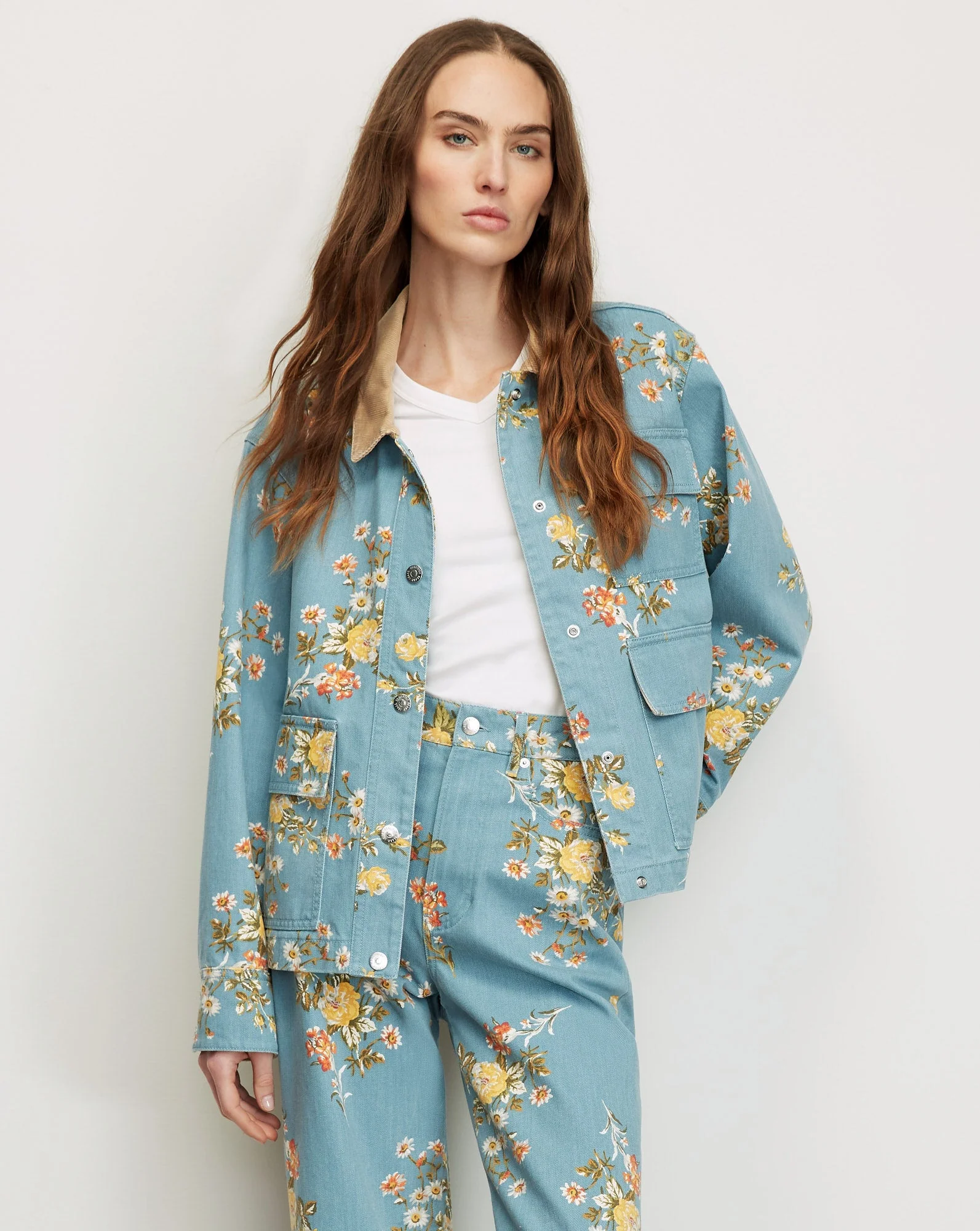 Veronica Beard - Leighton Floral Denim Jacket