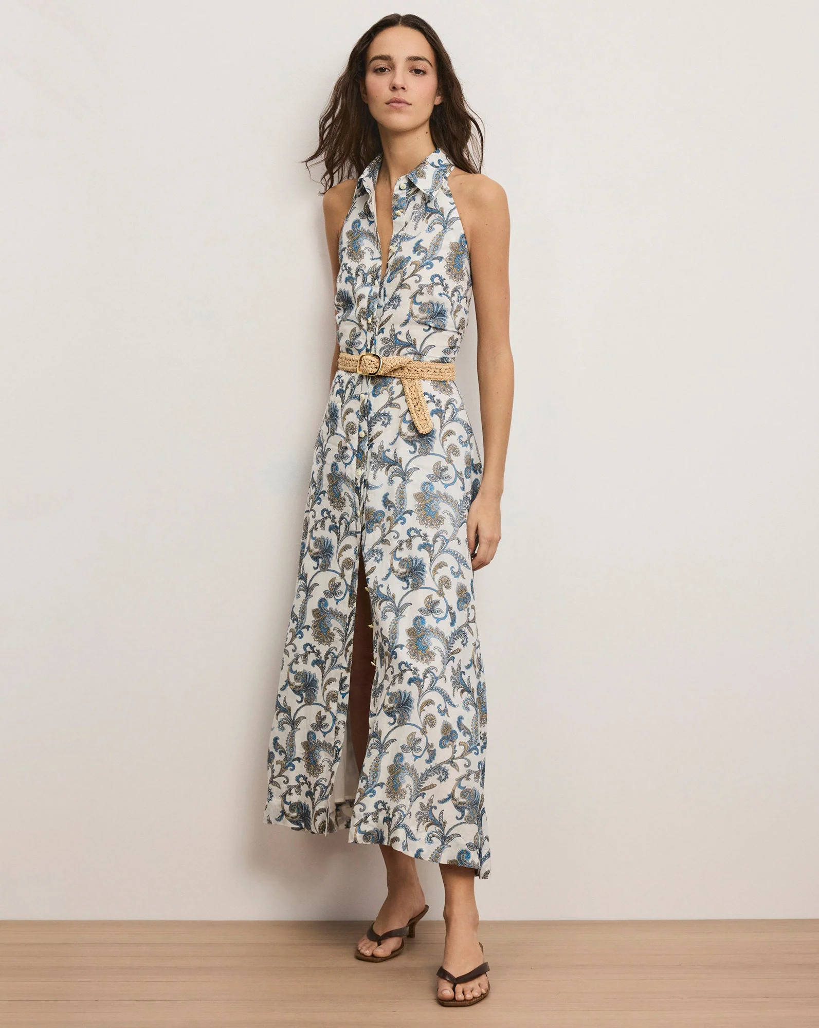 Veronica Beard - Mackey Paisley Halter Midi Dress - Image 2