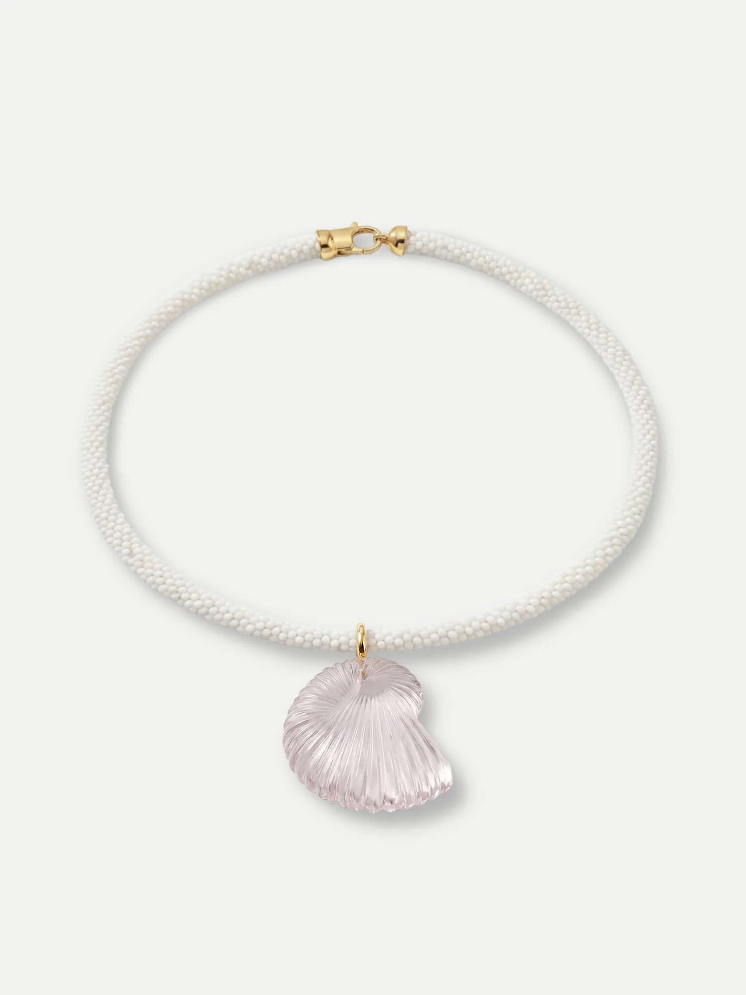 Veronica Beard - Nautilus Shell Beaded Necklace - Image 3