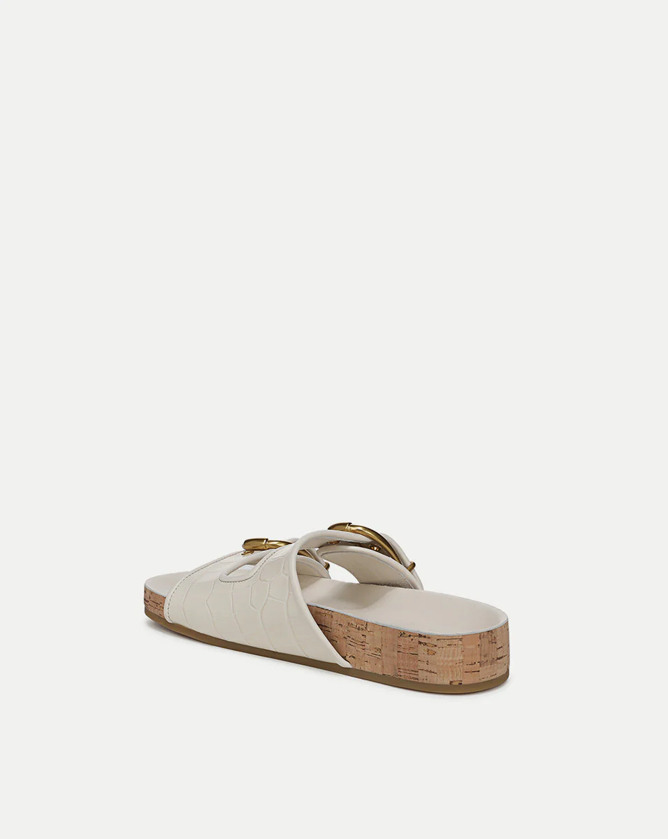 Veronica Beard - Prue Croc - Embossed Buckle Sandal - Image 5