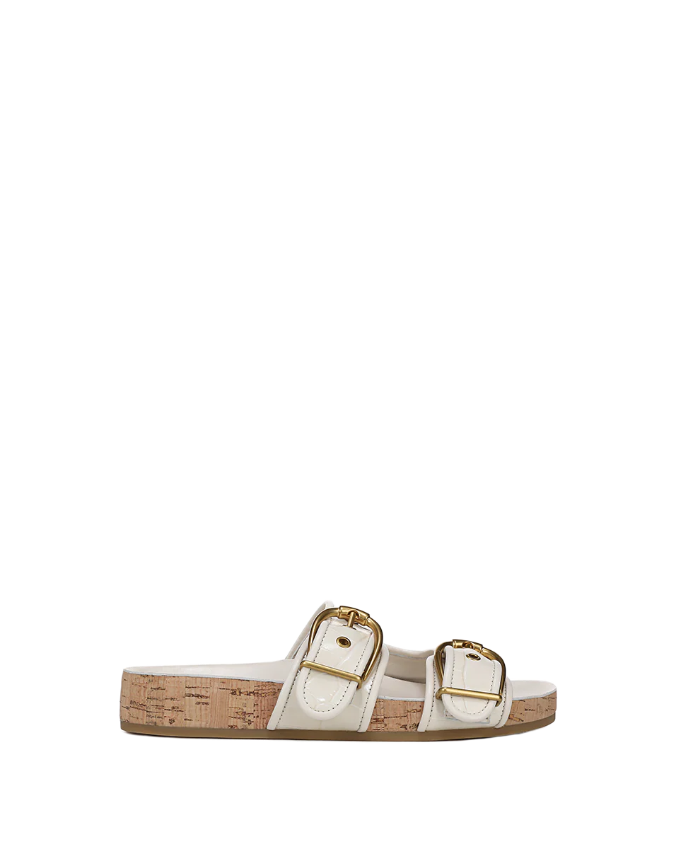 Veronica Beard - Prue Croc - Embossed Buckle Sandal - Image 7