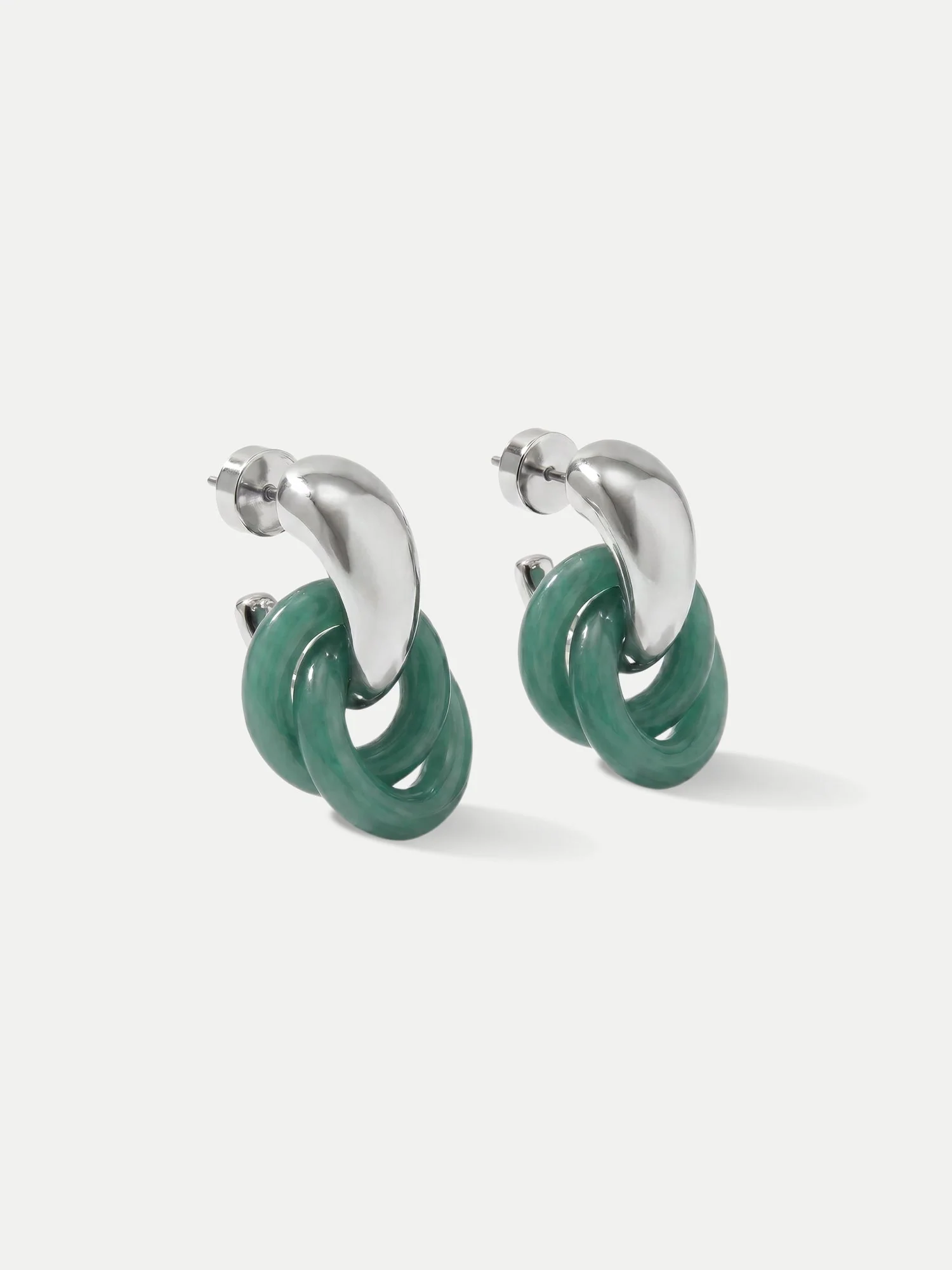 Veronica Beard - Resin Link Drop Hoop Earring - Image 4