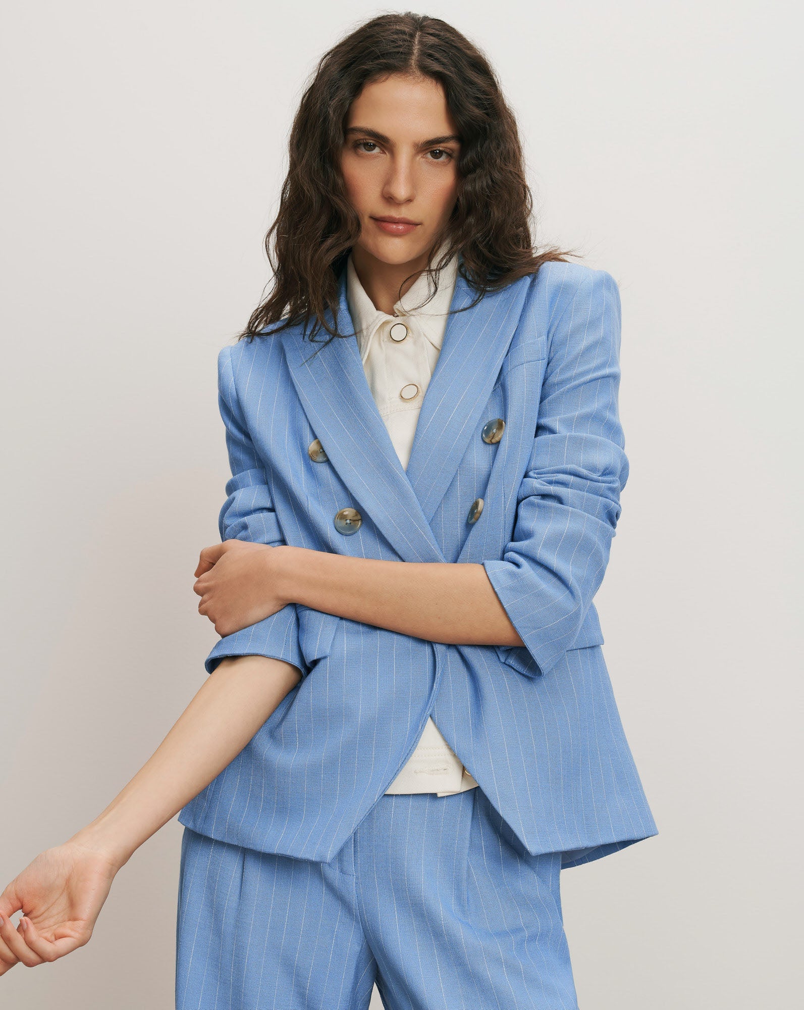Veronica Beard - Slate Cotton Twill Dickey - Image 2
