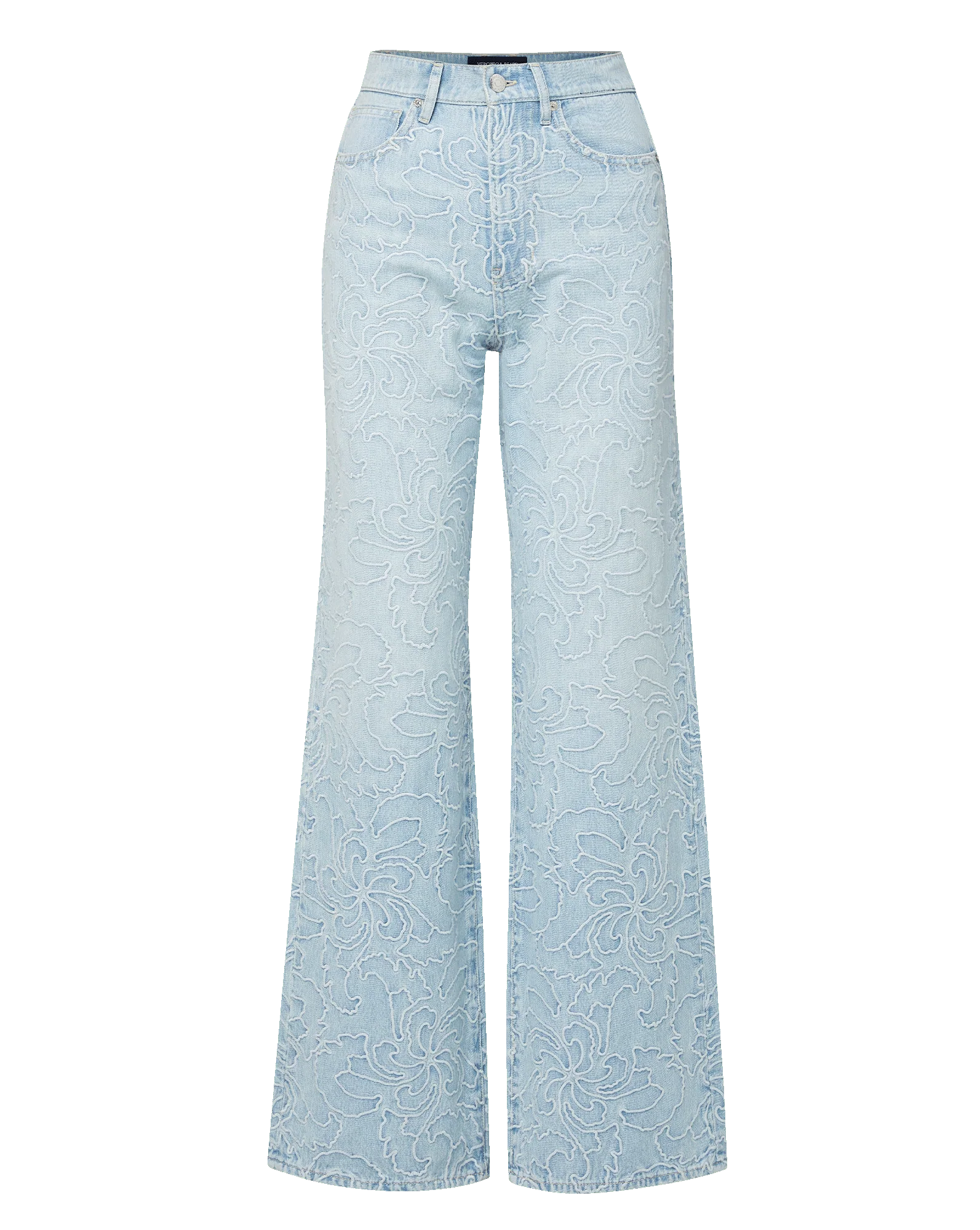 Veronica Beard - Taylor Embroidered Wide - Leg Jean - Image 7