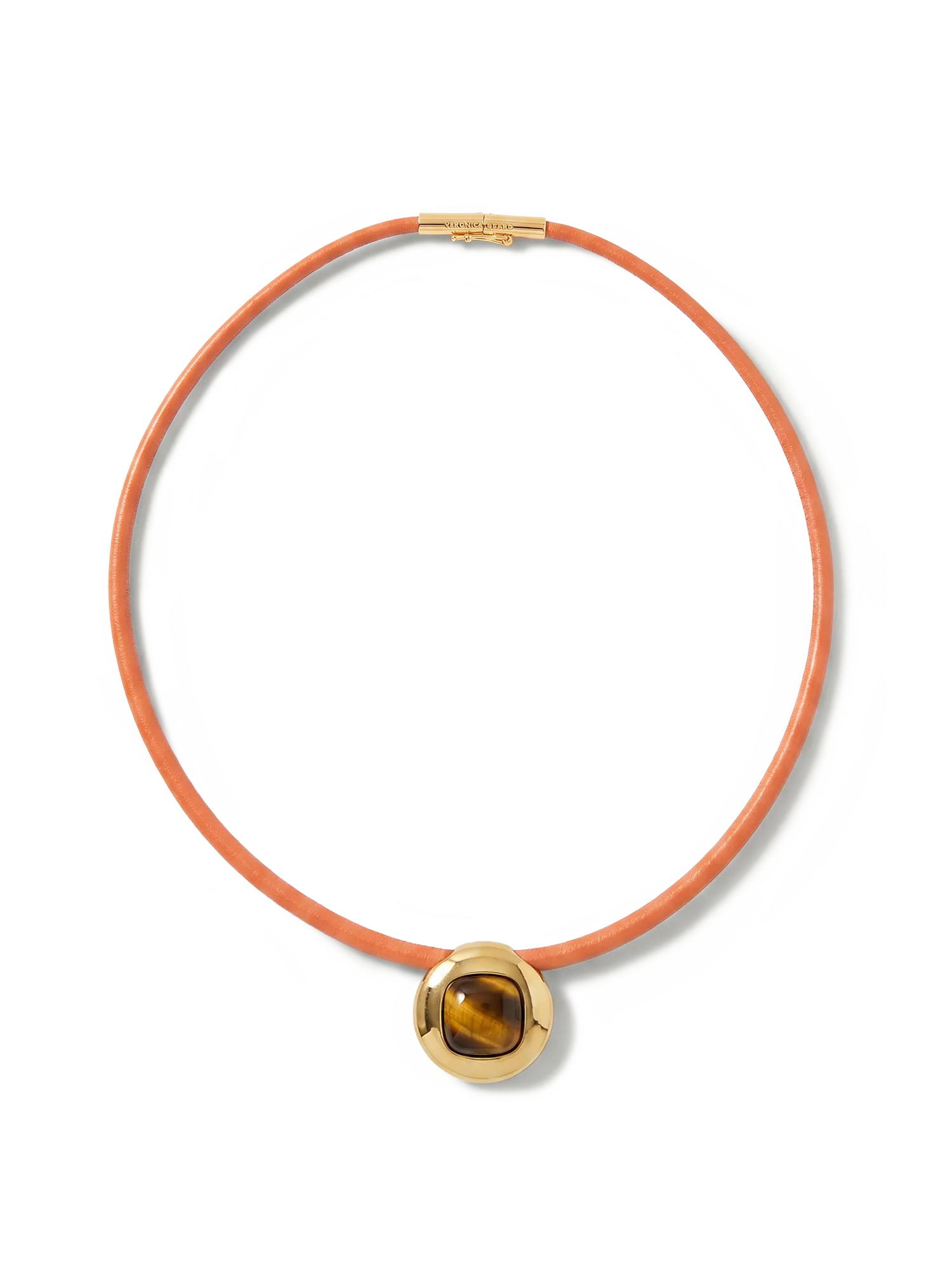 Veronica Beard - Tiger’s Eye Leather Cord Necklace - Image 5