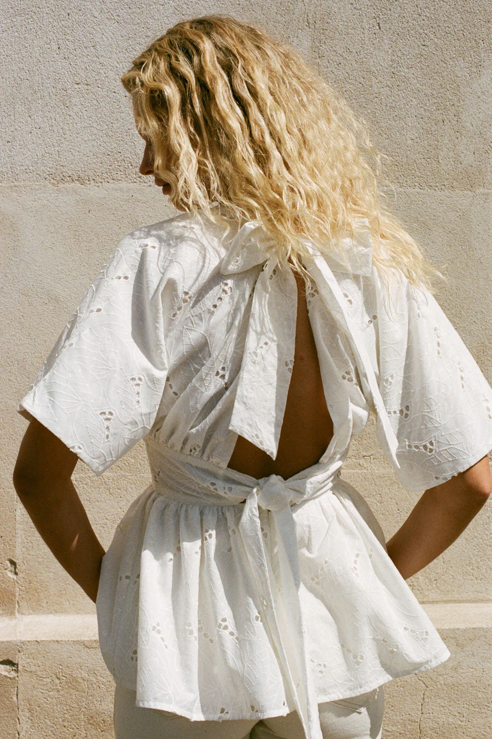 Faithfull - Vilde Top Birgitta Broderie Anglaise White - Final Sale - Image 2