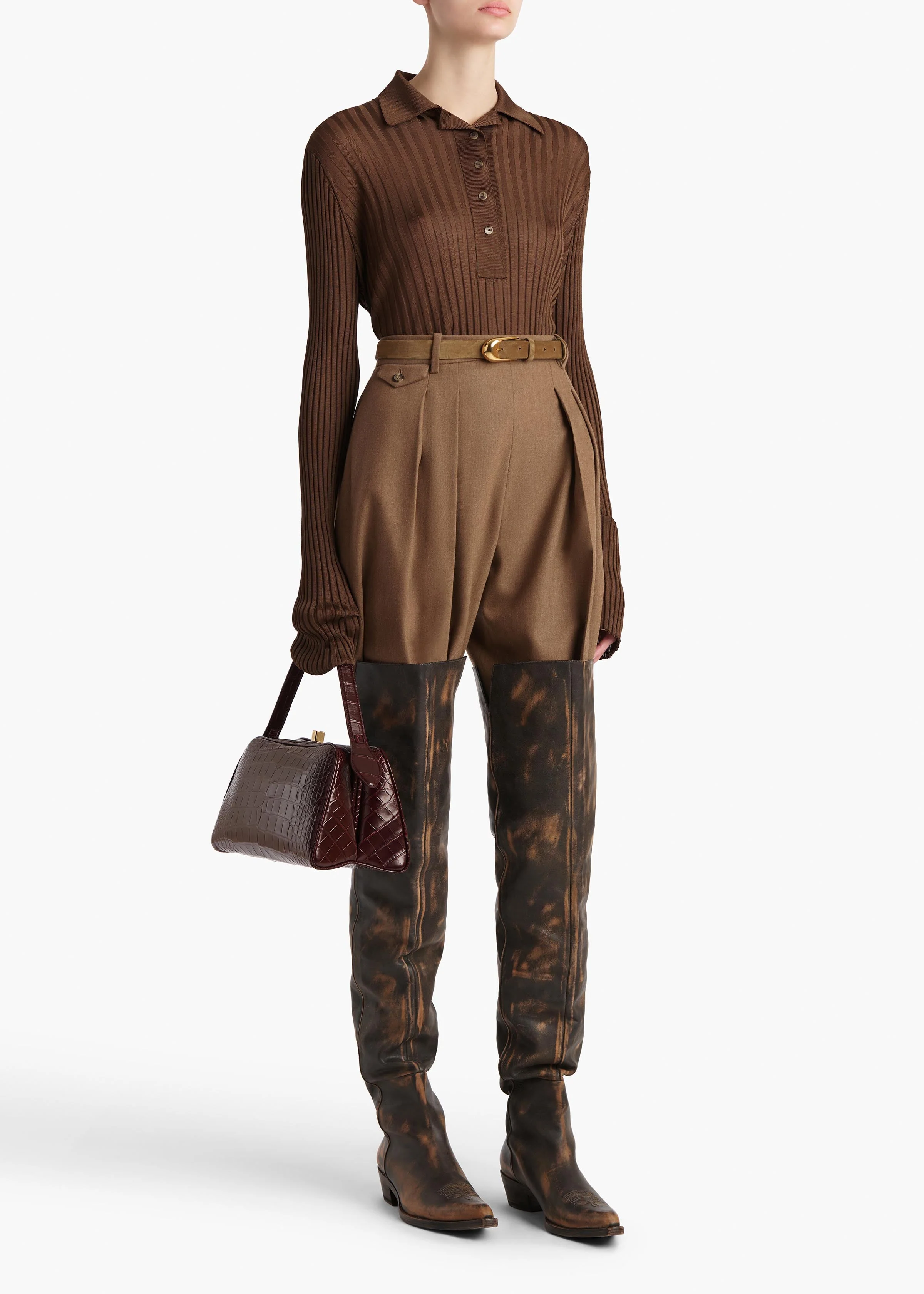 Khaite - Vin Top in Bark - Image 2