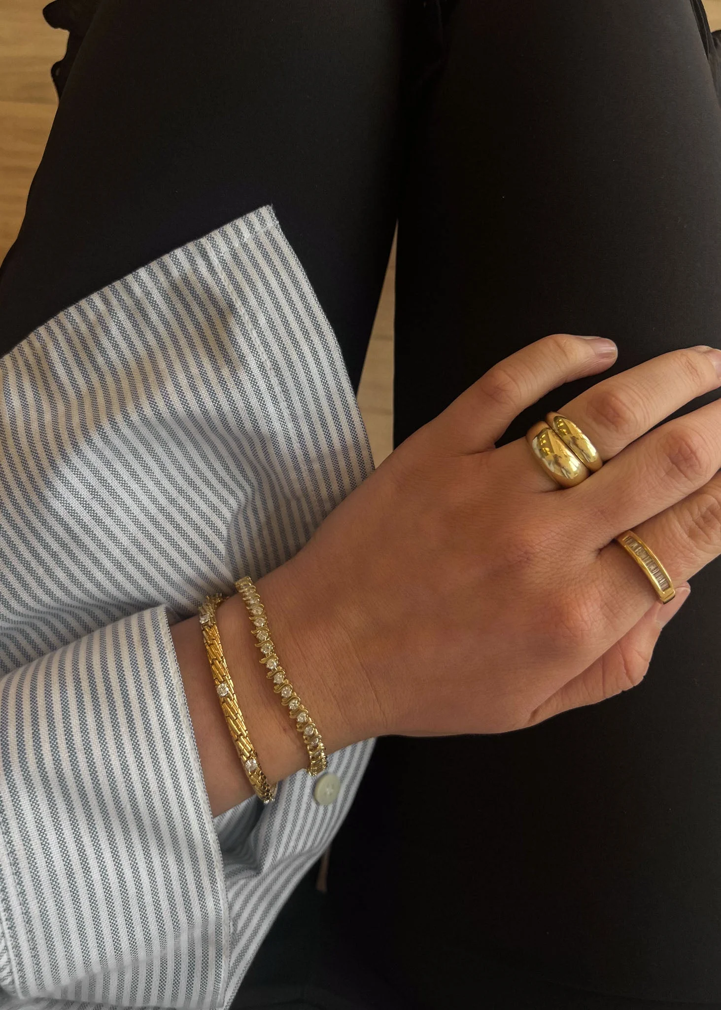 Kinn - Vintage Baguette Diamond Band Ring - Image 2