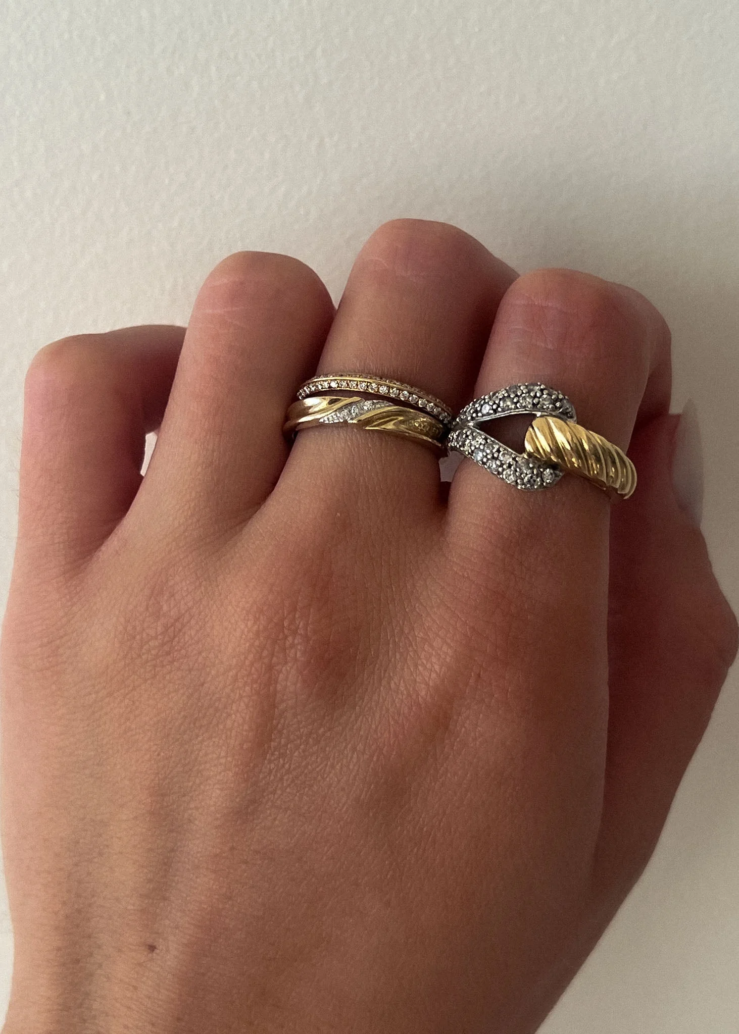 Kinn - Vintage Diamond Knot Twist Ring - Image 2