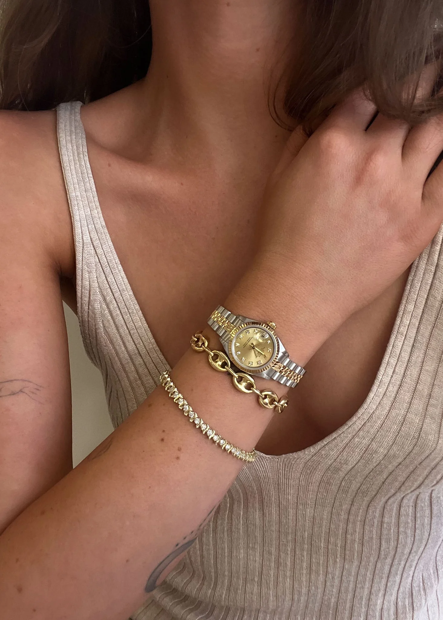 Kinn - Vintage S Link Tennis Bracelet 1.75 Ctw - Image 2