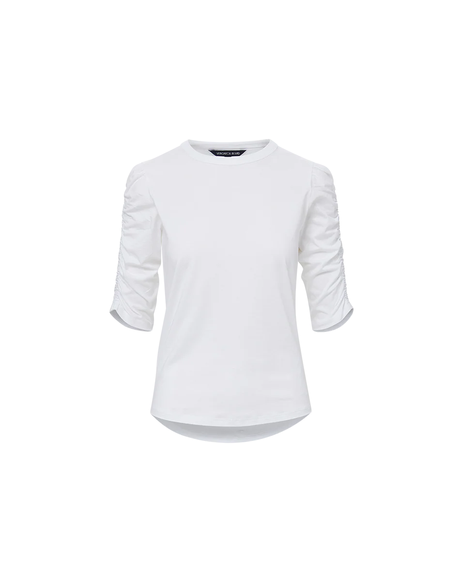 Veronica Beard - Waldorf Ruched - Sleeve T - Shirt - Image 4