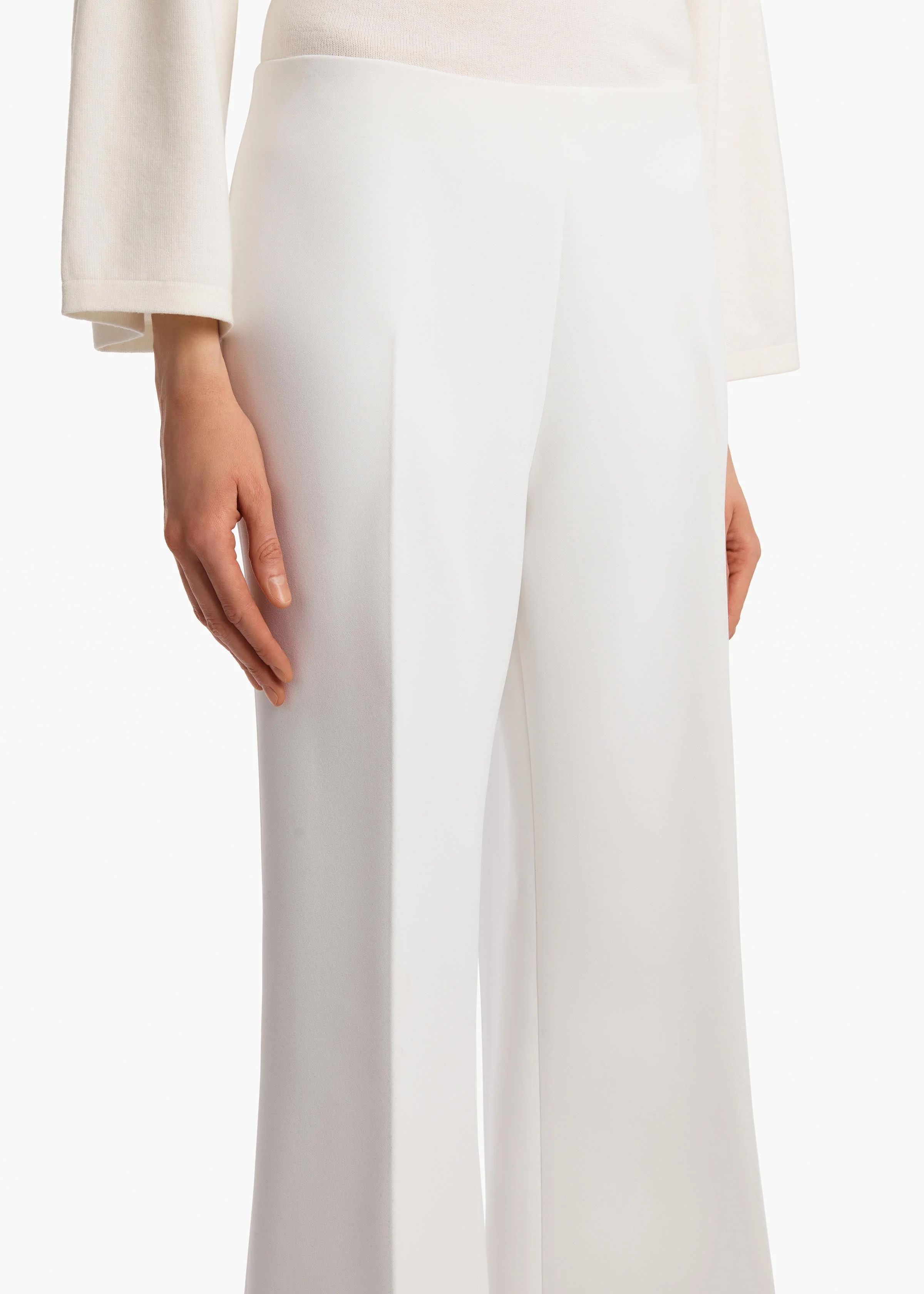 Khaite - Walter Pant in Chalk Crepe - Image 5