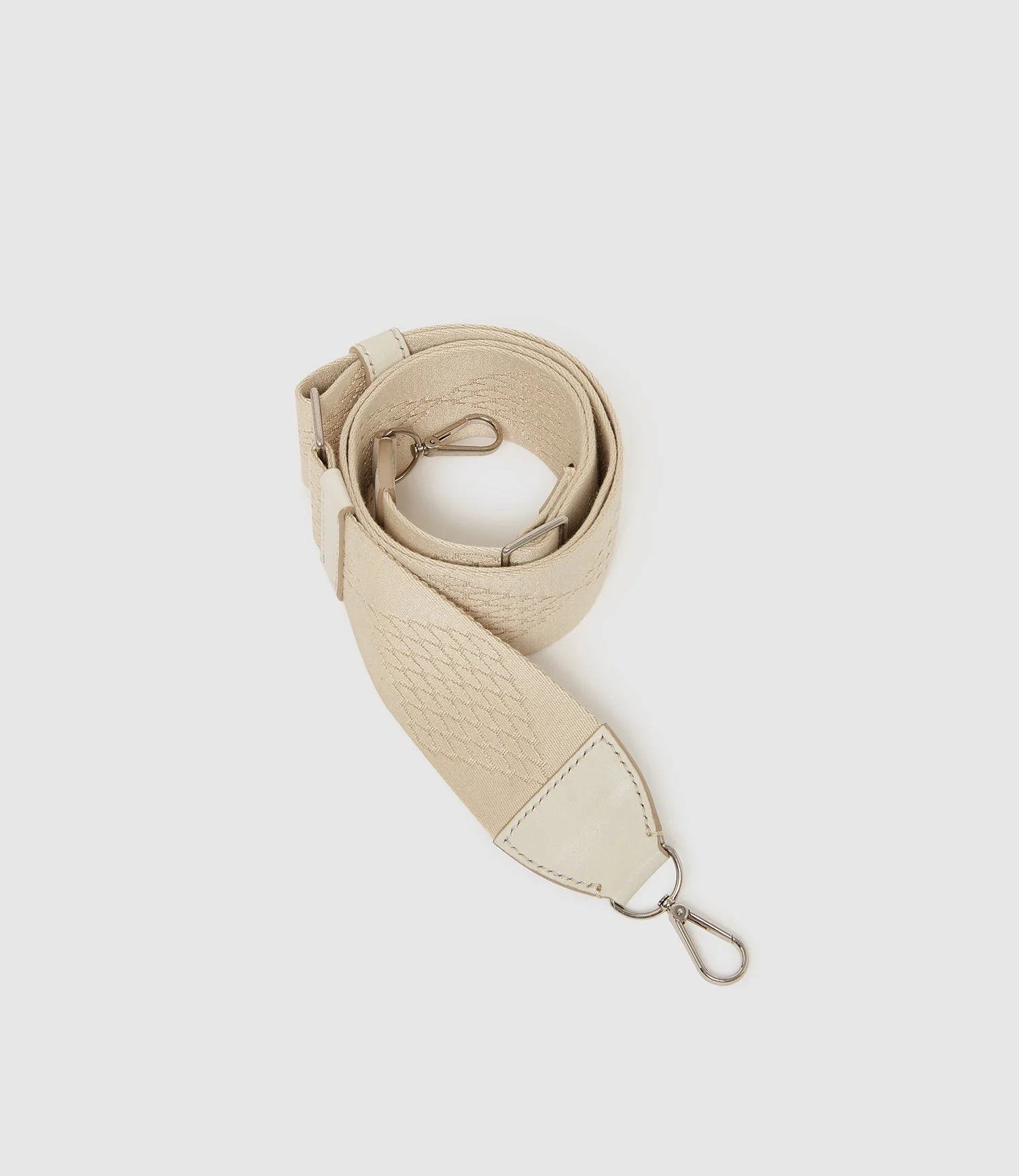 Metier - Webbing Strap Bianco With Silver Hardware