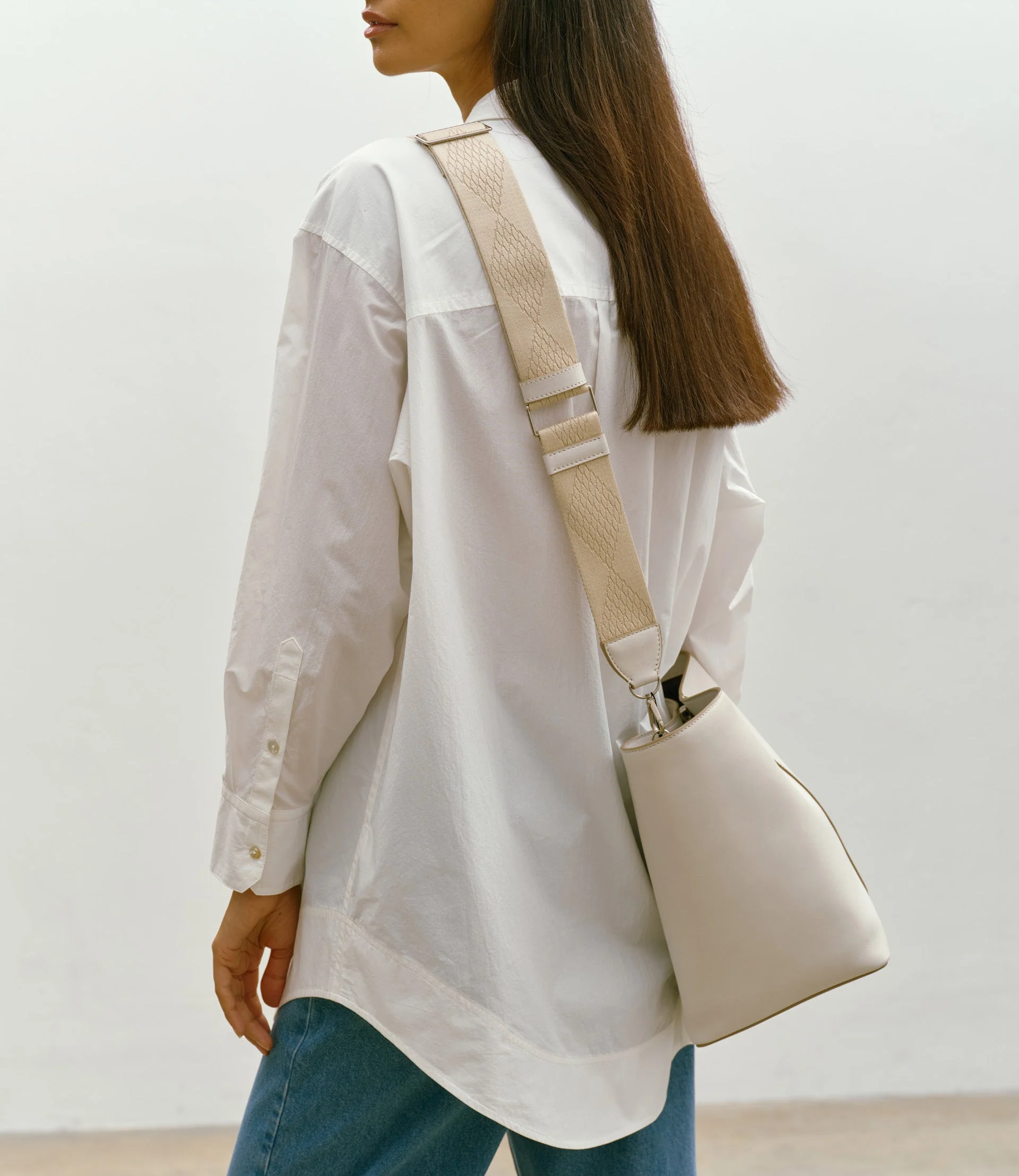 Metier - Webbing Strap Bianco With Silver Hardware - Image 2