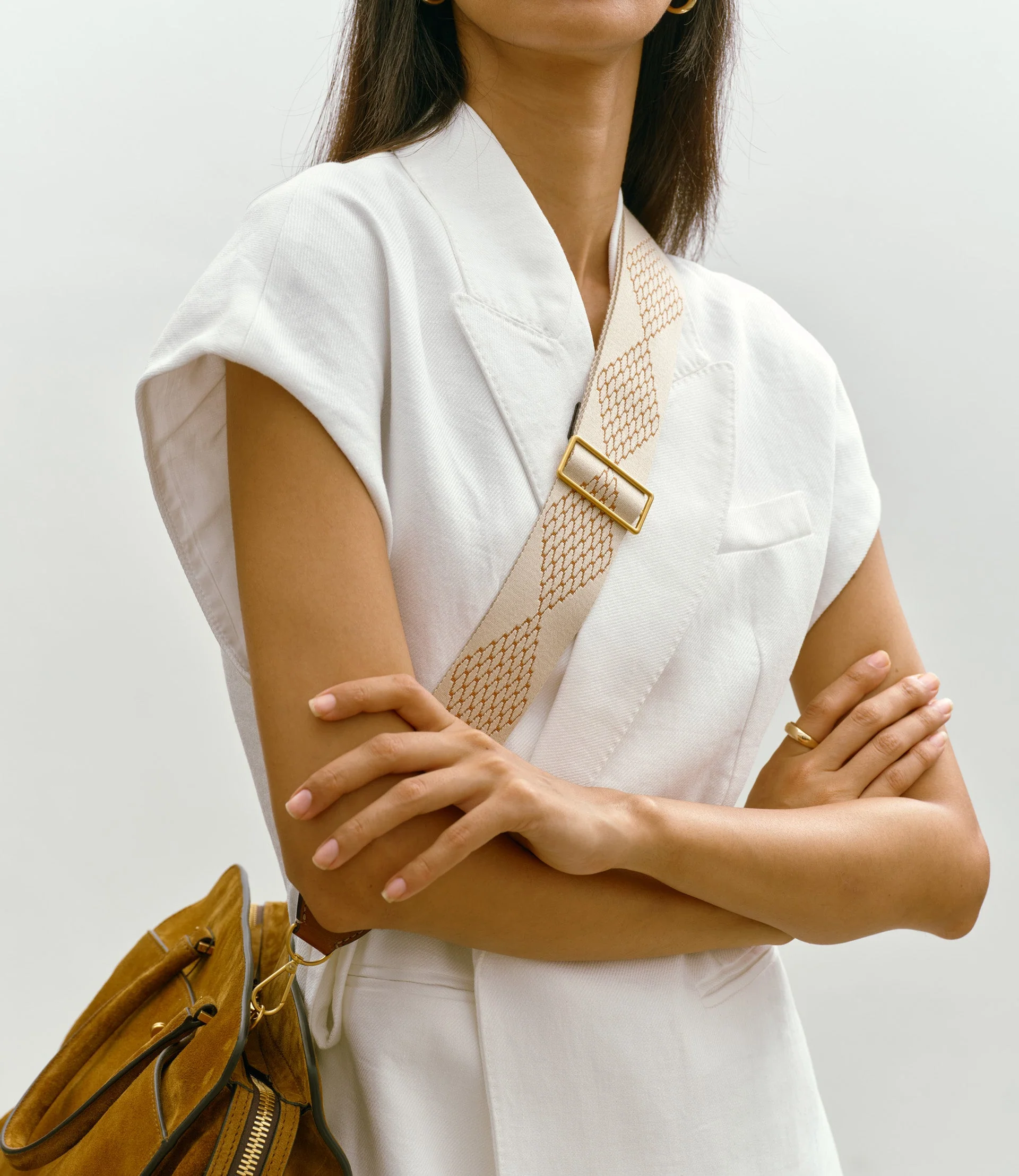 Metier - Webbing Strap White Sand and Cognac - Image 2