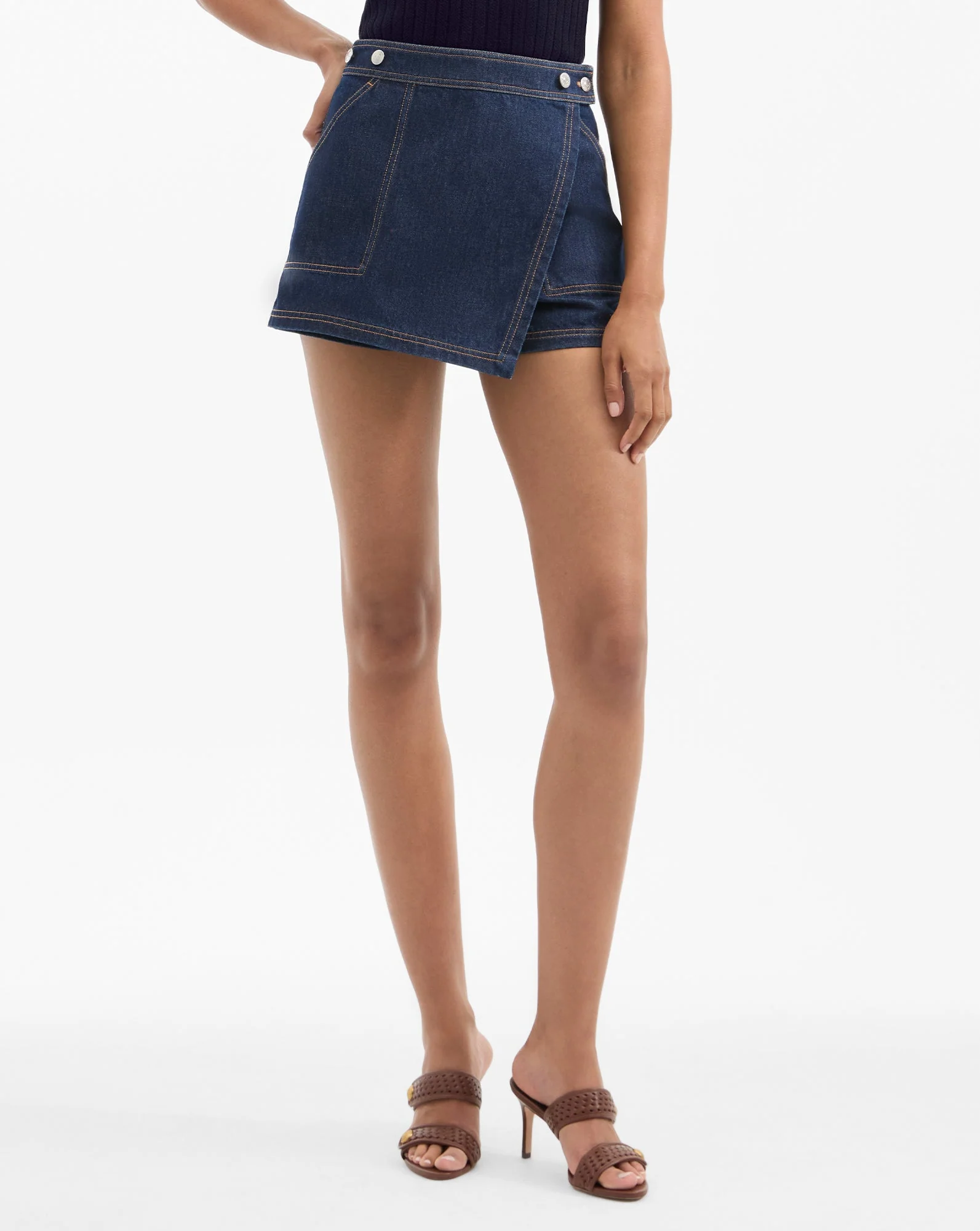 Veronica Beard - Winslet Denim Skort - Image 2