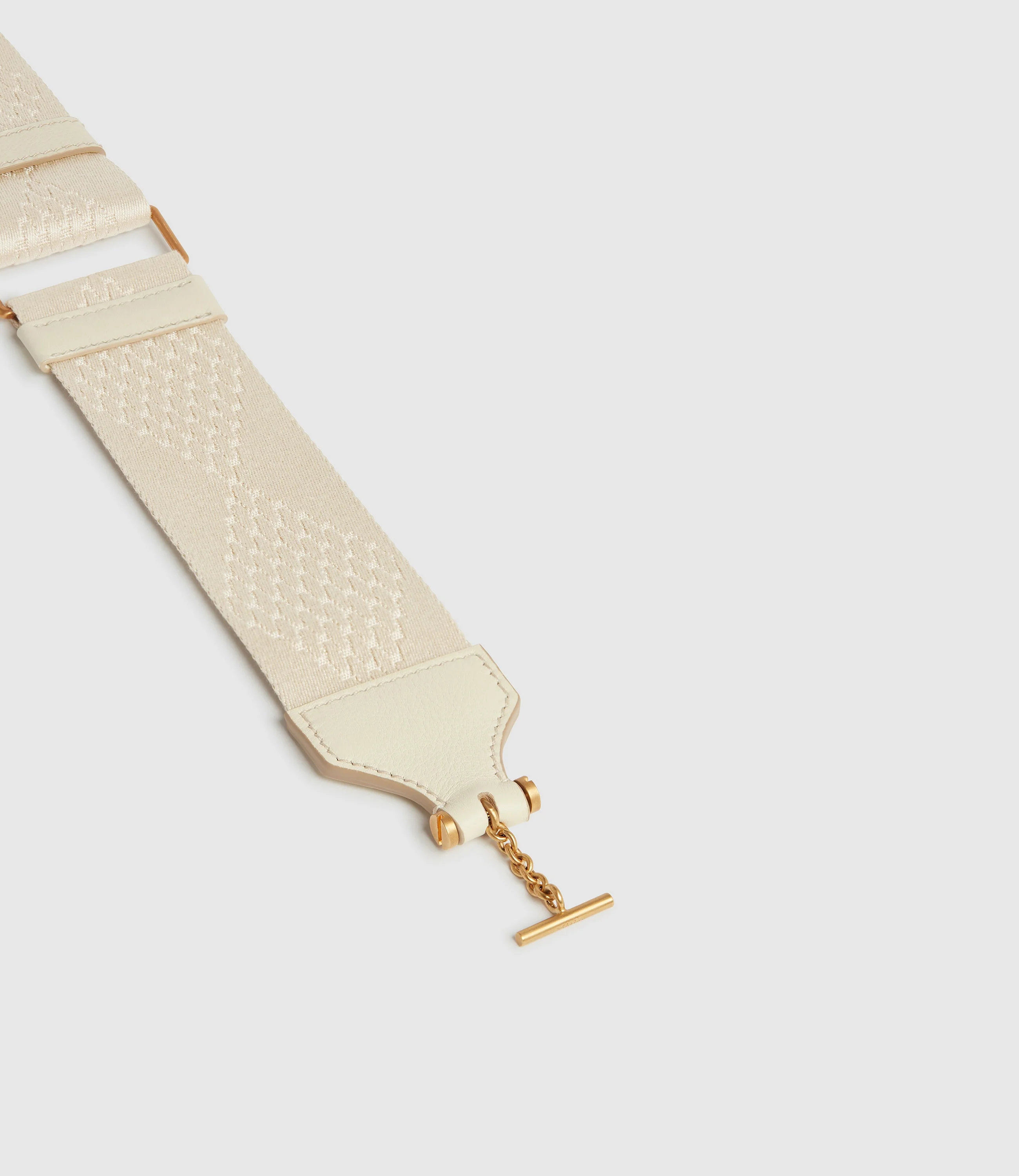 Metier - Women's Diamond Webbing Strap White Sand - Image 2
