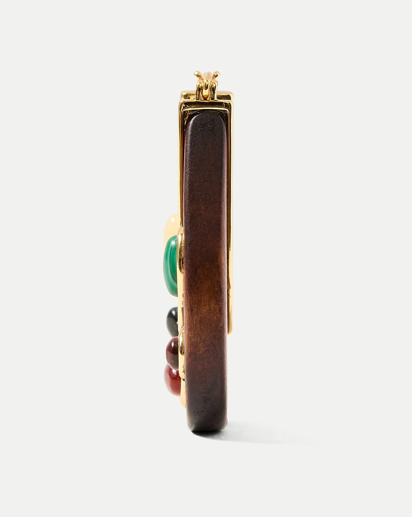Veronica Beard - Wood Embellished Drop Hoop - Image 3