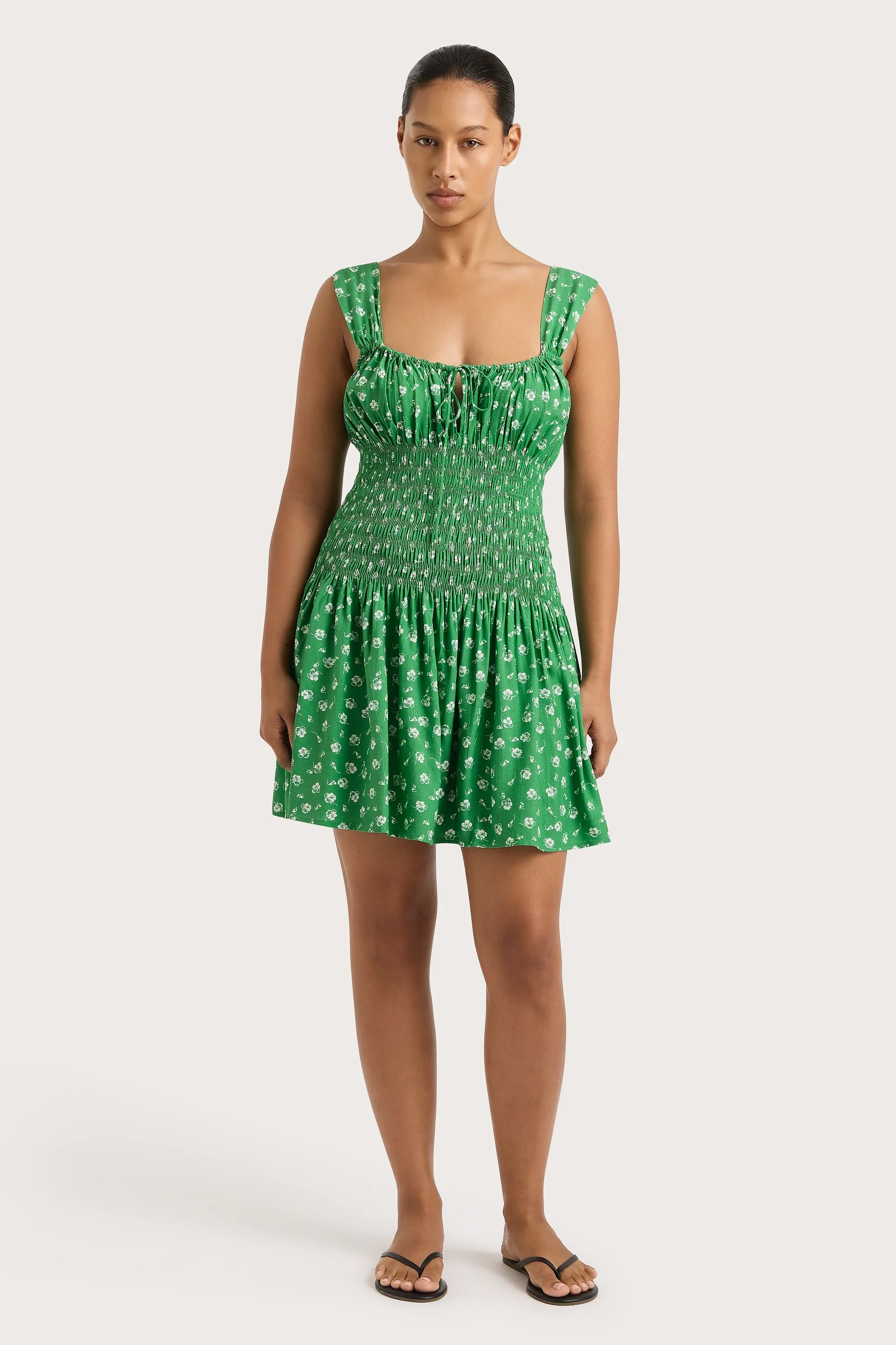Faithfull - Yerres Mini Dress Green - Final Sale