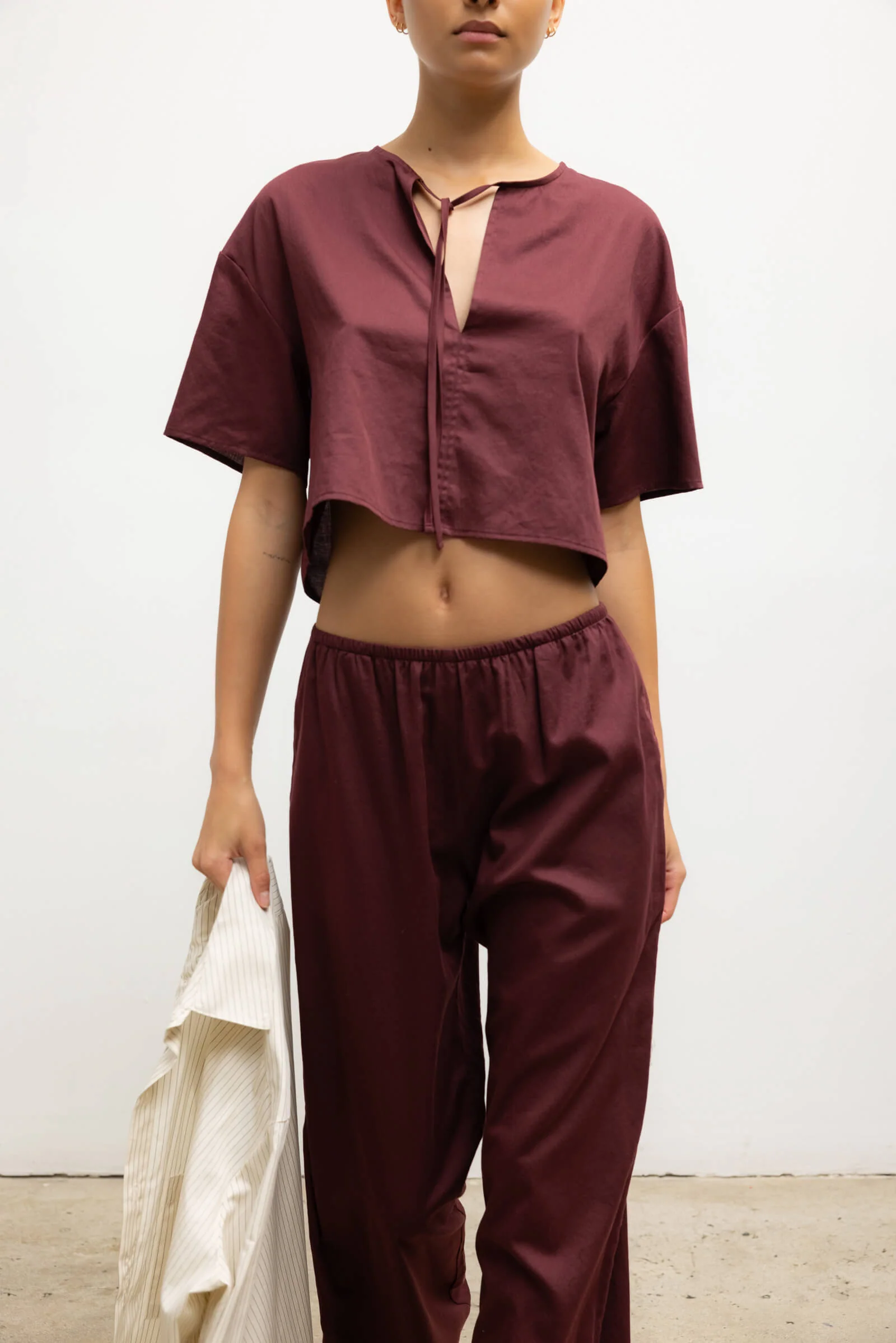 Leset - Yoko Short Sleeve Tie Top - Image 5
